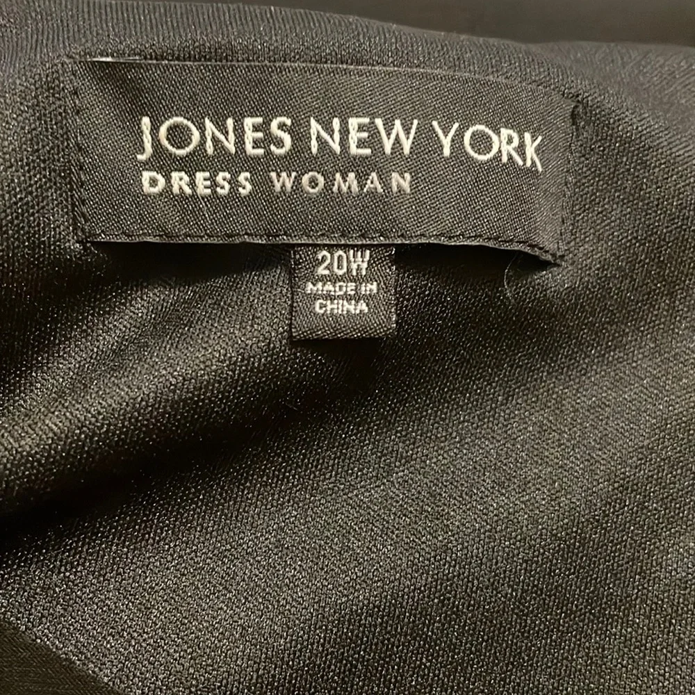 Jones New York cap sleeve black gathered midi dress - Picture 6 of 6